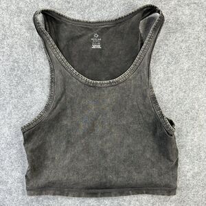 OFFLINE By Aerie Tank Top Womens Small Charcoal Cropped Scoop Neck Stretch